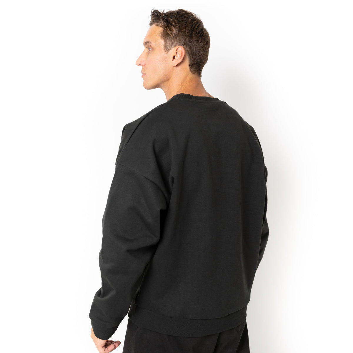 Just Like Hero HERO-1050, Max Unisex Blank Crewneck Sweatshirt, Off Black
