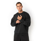 Just Like Hero HERO-1050, Max Unisex Blank Crewneck Sweatshirt, Off Black