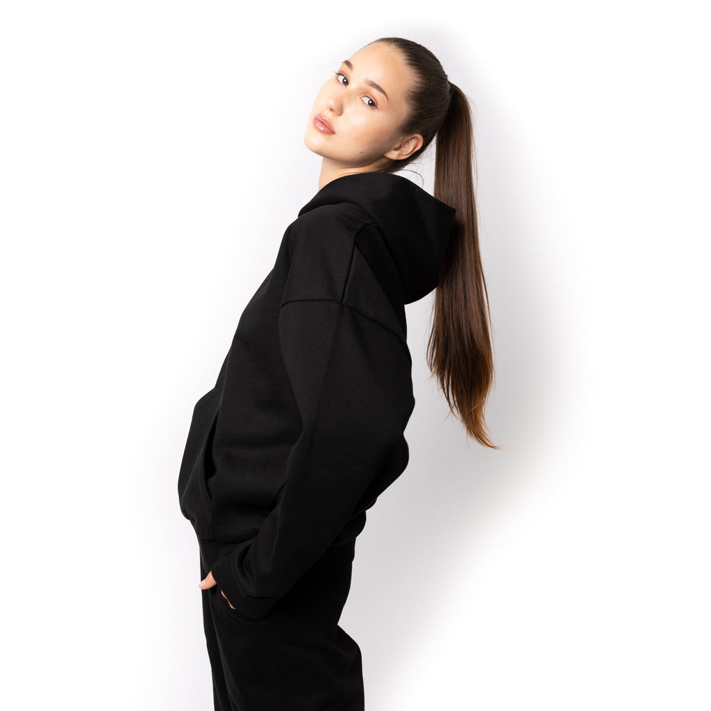 Just Like Hero HERO-2050, Max Unisex Blank Hoodie, Black