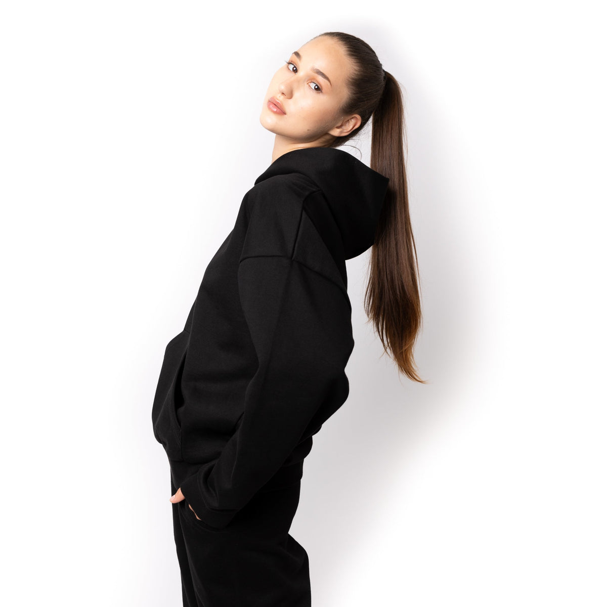 Just Like Hero HERO-2050, Max Unisex Blank Hoodie, Black