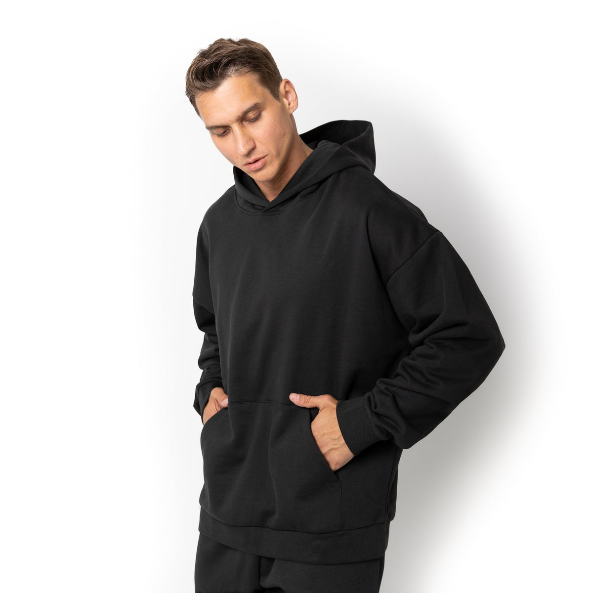 Just Like Hero HERO-2050, Max Unisex Blank Hoodie, Off Black