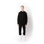 Just Like Hero HERO-2120, Unisex Drop Shoulder Pullover Hoodie, Black