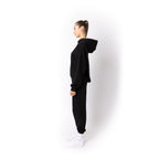 Just Like Hero HERO-2120, Unisex Drop Shoulder Pullover Hoodie, Black