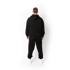 Just Like Hero HERO-2120, Unisex Drop Shoulder Pullover Hoodie, Black