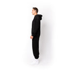 Just Like Hero HERO-2120, Unisex Drop Shoulder Pullover Hoodie, Black