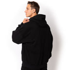 Just Like Hero HERO-2120, Unisex Drop Shoulder Pullover Hoodie, Black
