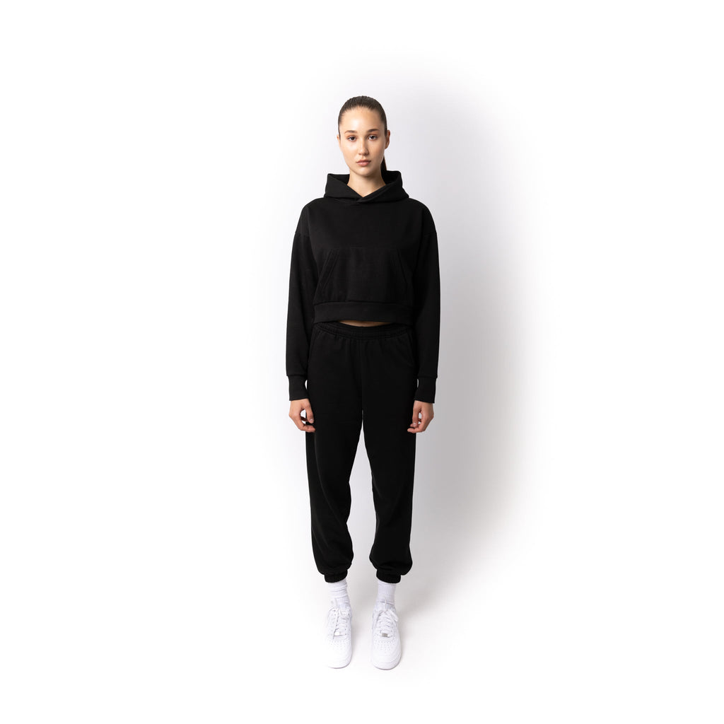 Just Like Hero HERO-2120C, Cropped Drop Shoulder Pullover Hoodie, Sky Blue