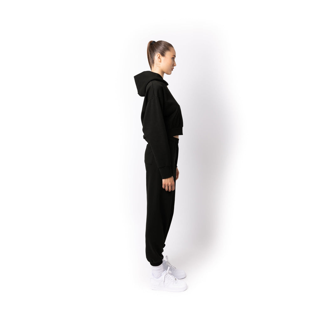 Just Like Hero HERO-2120C, Cropped Drop Shoulder Pullover Hoodie, Sky Blue