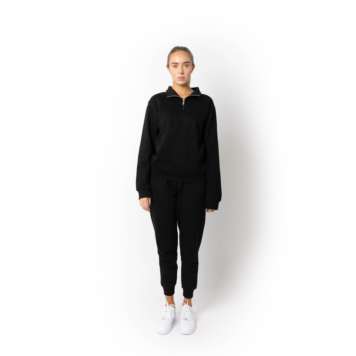 Just Like Hero HERO-4020, Youth Quarter Zip Sweatshirt, Black