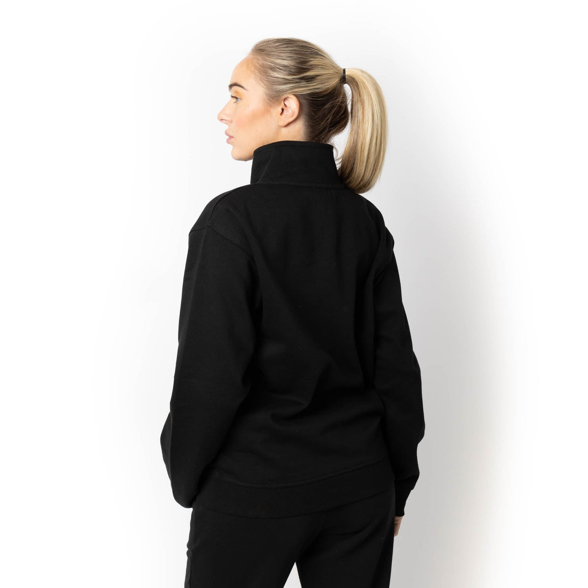 Just Like Hero HERO-4020, Youth Quarter Zip Sweatshirt, Black