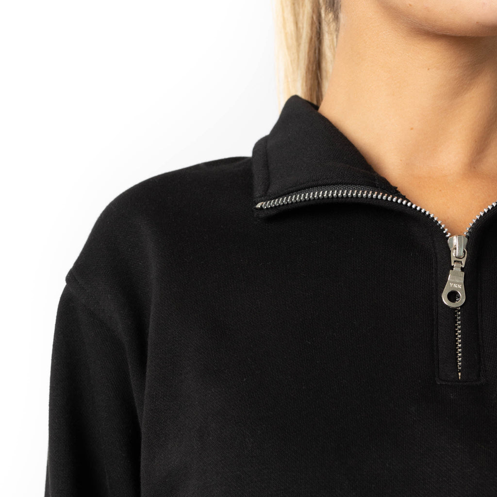 Just Like Hero HERO-4020, Youth Quarter Zip Sweatshirt, Black
