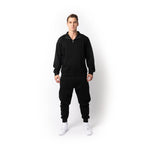 Just Like Hero HERO-4020, Youth Quarter Zip Sweatshirt, Black