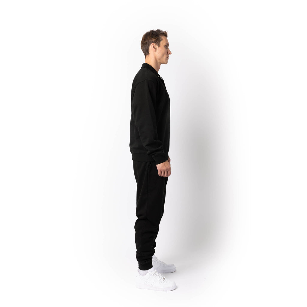 Just Like Hero HERO-4020, Youth Quarter Zip Sweatshirt, Black