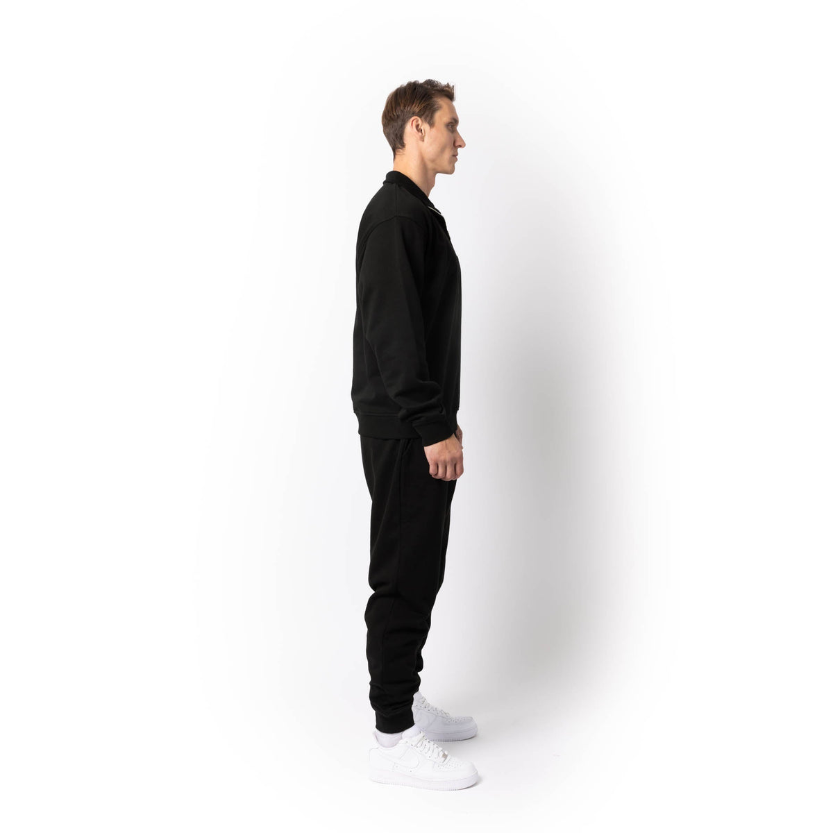 Just Like Hero HERO-4020, Youth Quarter Zip Sweatshirt, Black