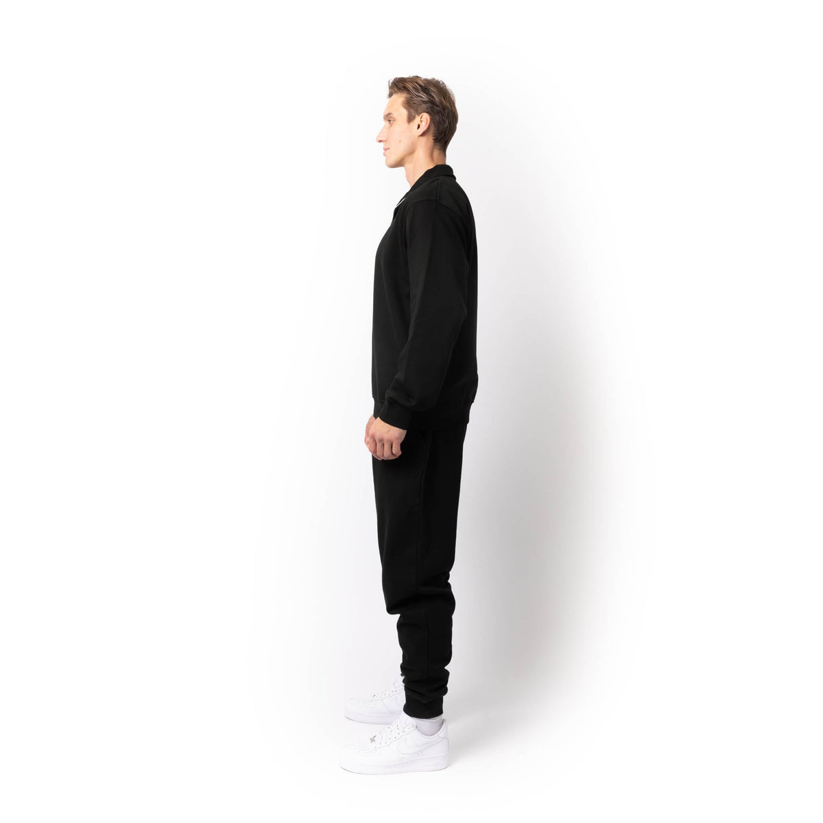 Just Like Hero HERO-4020, Youth Quarter Zip Sweatshirt, Black