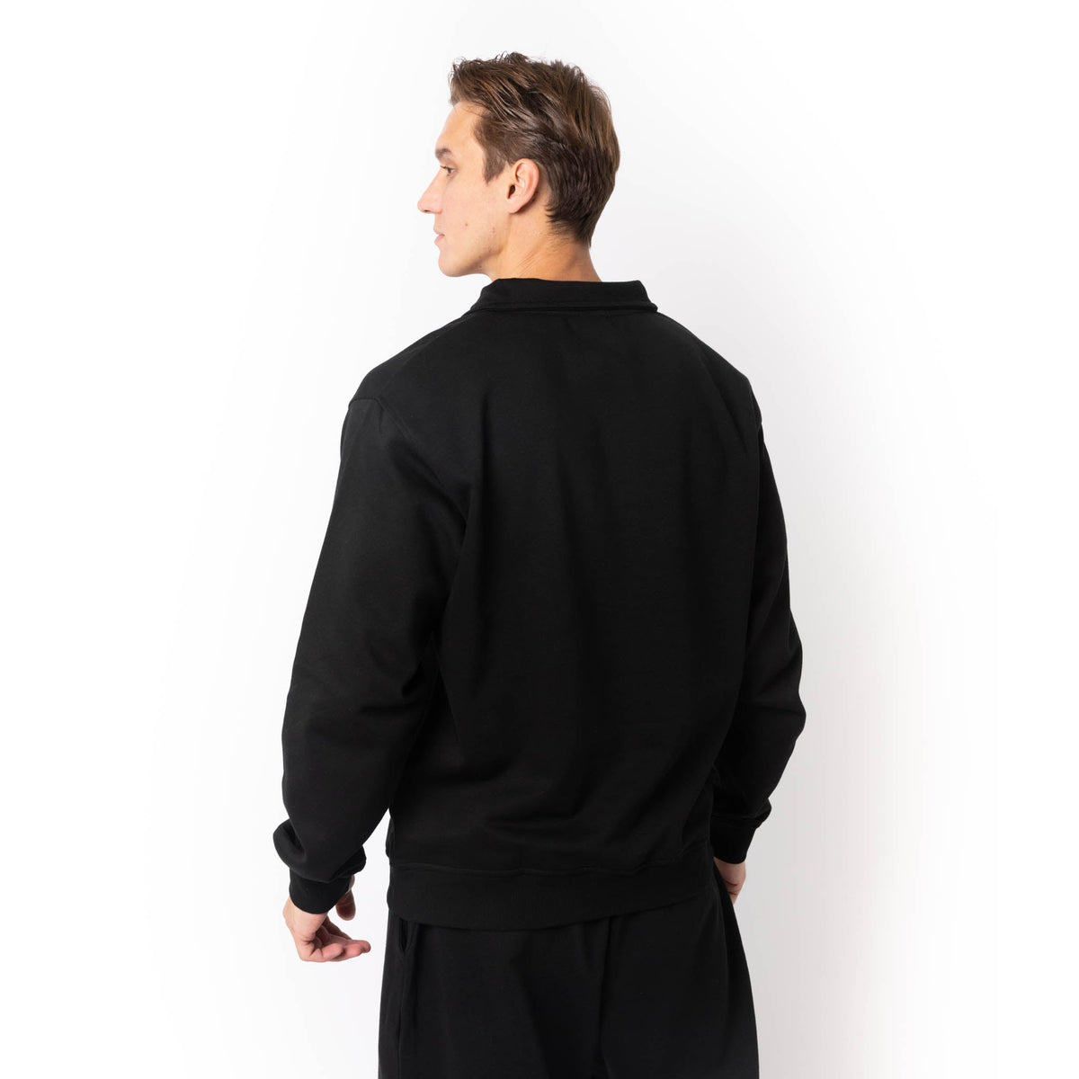 Just Like Hero HERO-4020, Youth Quarter Zip Sweatshirt, Black