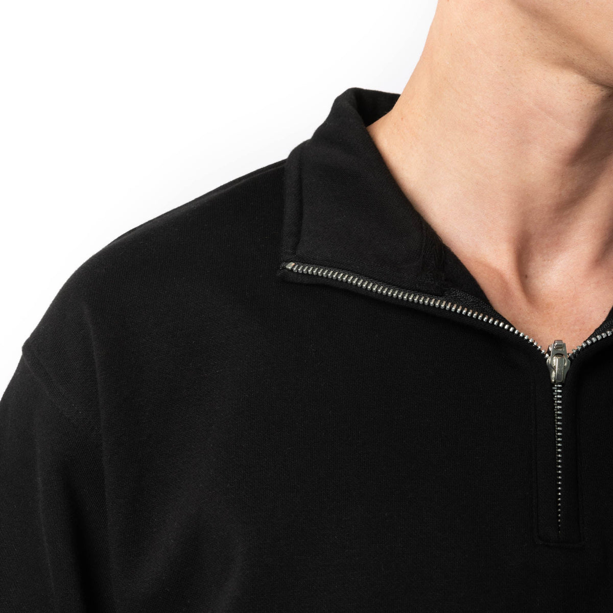Just Like Hero HERO-4020, Youth Quarter Zip Sweatshirt, Black