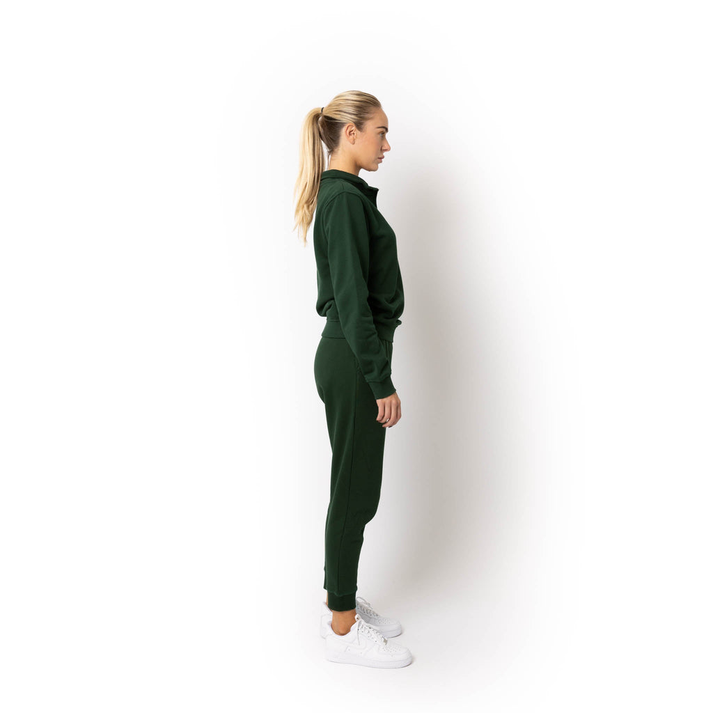 Just Like Hero HERO-4020, Youth Quarter Zip Sweatshirt, Forest Green
