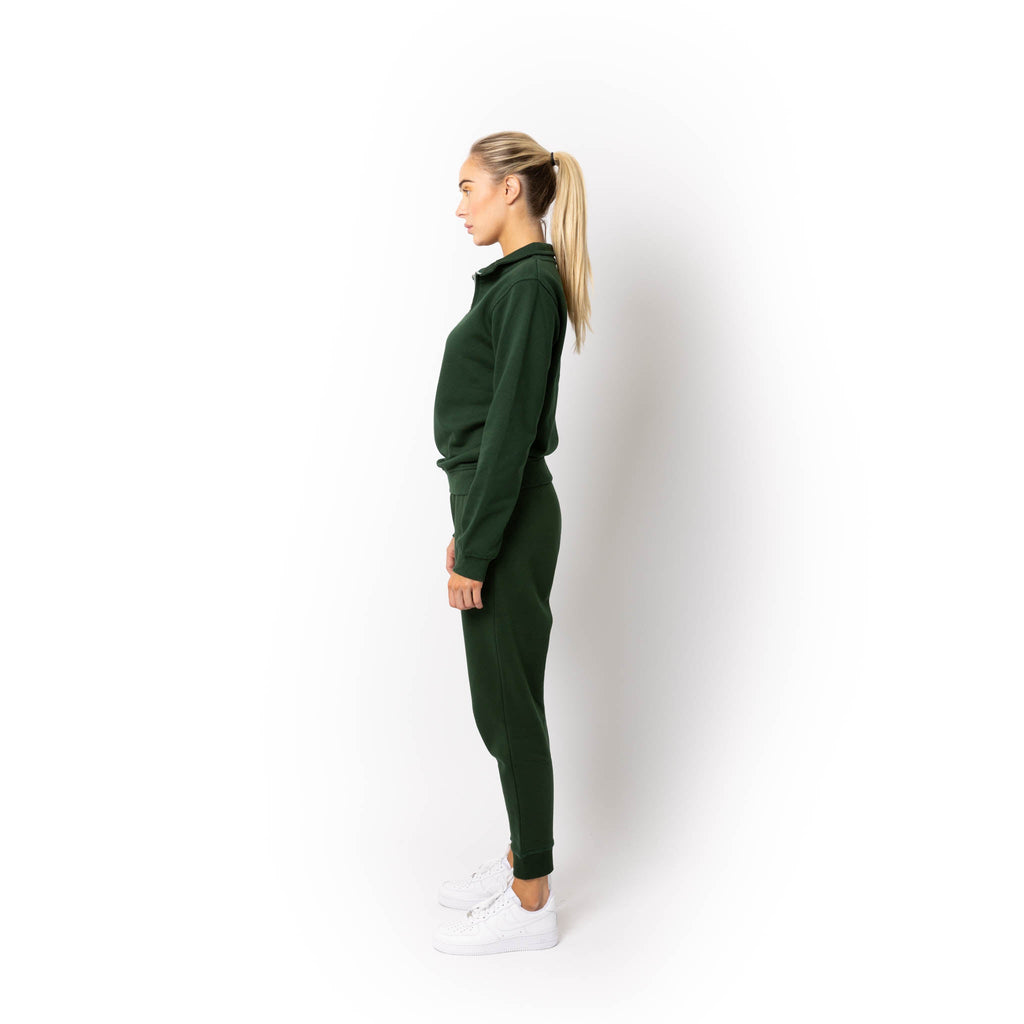 Just Like Hero HERO-4020, Youth Quarter Zip Sweatshirt, Forest Green