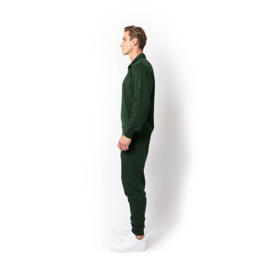 Just Like Hero HERO-4020, Youth Quarter Zip Sweatshirt, Forest Green