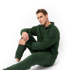 Just Like Hero HERO-4020, Youth Quarter Zip Sweatshirt, Forest Green
