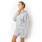 Just Like Hero HERO-4220, Unisex Drop Shoulder 1/2 Zip Hoodie, Ash Heather