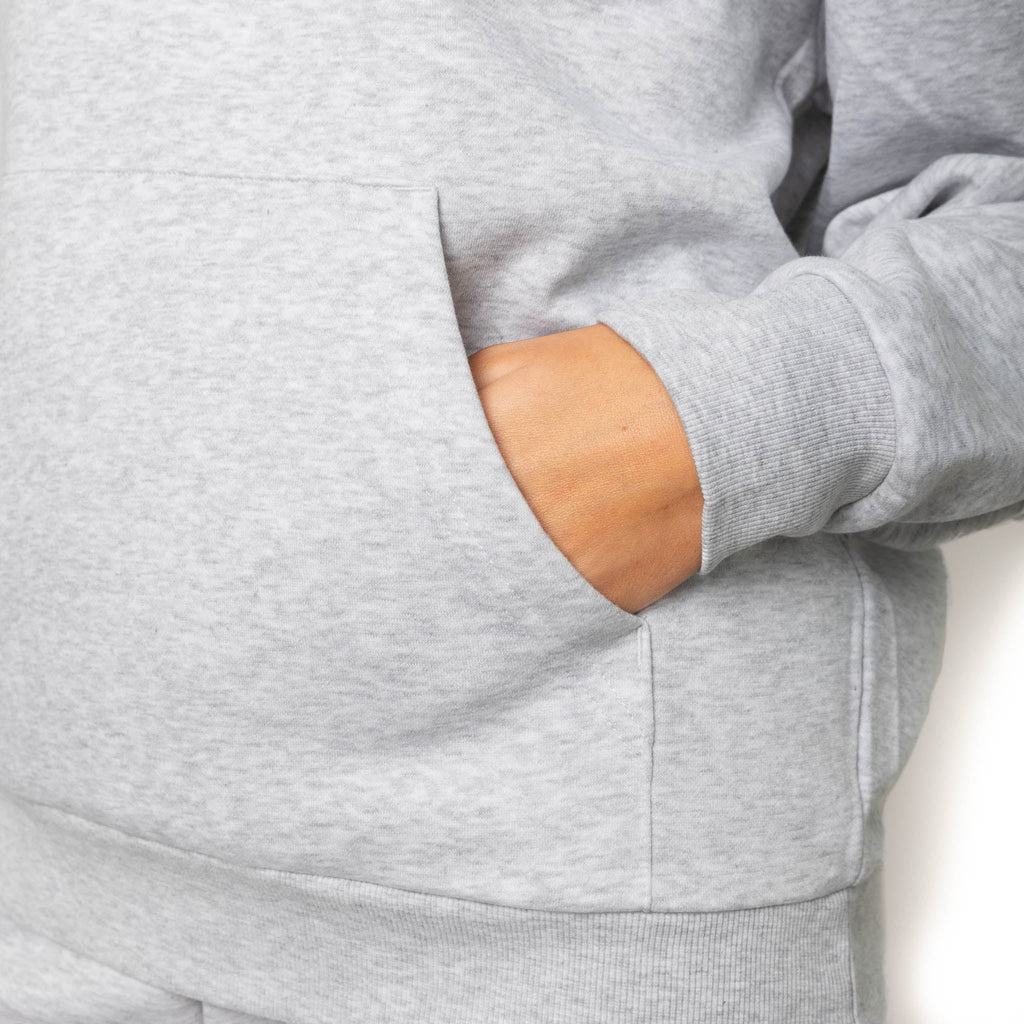 Just Like Hero HERO-4220, Unisex Drop Shoulder 1/2 Zip Hoodie, Ash Heather