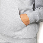 Just Like Hero HERO-4220, Unisex Drop Shoulder 1/2 Zip Hoodie, Ash Heather