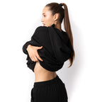 Just Like Hero HERO-4220, Unisex Drop Shoulder 1/2 Zip Hoodie, Black