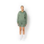 Just Like Hero HERO-4220, Unisex Drop Shoulder 1/2 Zip Hoodie, Dusty Green