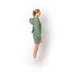 Just Like Hero HERO-4220, Unisex Drop Shoulder 1/2 Zip Hoodie, Dusty Green