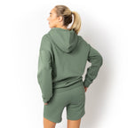Just Like Hero HERO-4220, Unisex Drop Shoulder 1/2 Zip Hoodie, Dusty Green