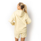 Just Like Hero HERO-4220, Unisex Drop Shoulder 1/2 Zip Hoodie, Ivory