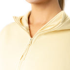 Just Like Hero HERO-4220, Unisex Drop Shoulder 1/2 Zip Hoodie, Ivory