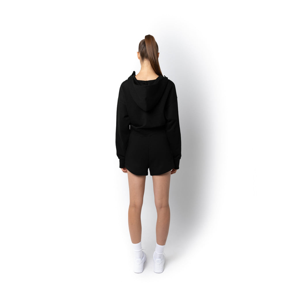 Just Like Hero HERO-4220C, Cropped Drop Shoulder 1/2 Zip Hoodie, Sky Blue