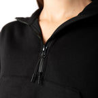 Just Like Hero HERO-4220C, Cropped Drop Shoulder 1/2 Zip Hoodie, Sky Blue