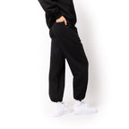 Just Like Hero HERO-5220, Unisex Wide Leg Sweatpants, Black