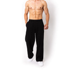 Just Like Hero HERO-5220, Unisex Wide Leg Sweatpants, Black