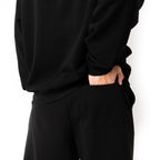 Just Like Hero HERO-5220, Unisex Wide Leg Sweatpants, Black