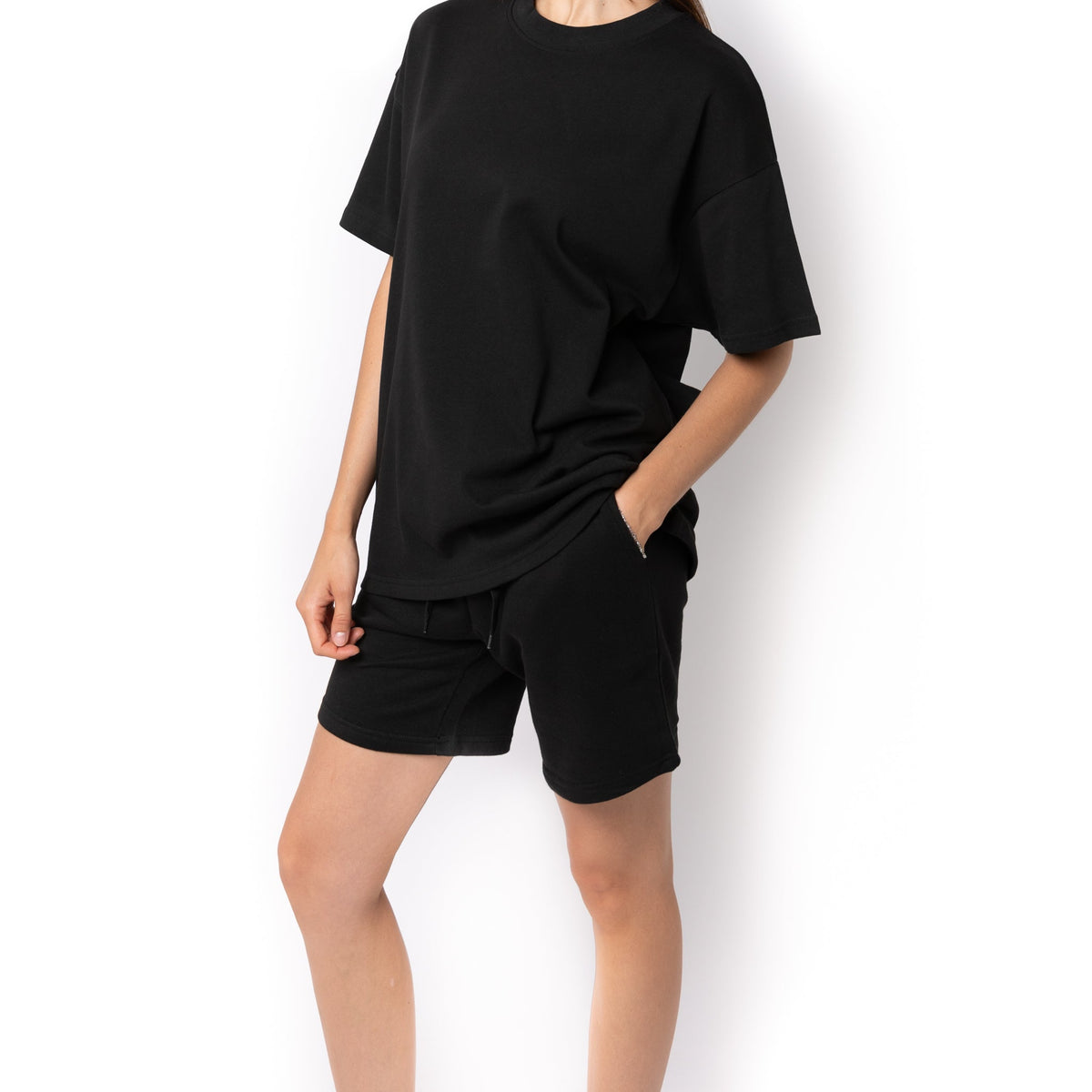 Just Like Hero HERO-6020, 7" Sweatshorts, Black