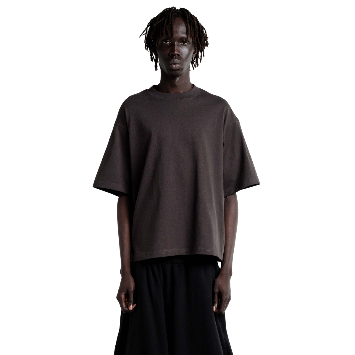 SHAKA WEAR Max Heavyweight Cropped Tee, - 7.5 Oz, Black