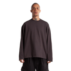 SHAKA WEAR Max Heavyweight Oversized Long Sleeve, - 7.5 Oz, Black