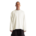 SHAKA WEAR Max Heavyweight Oversized Long Sleeve, - 7.5 Oz, Off Black