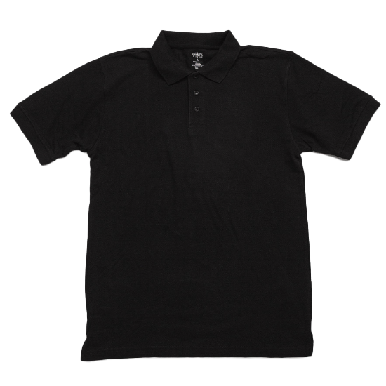 SHAKA WEAR Polo, - 6.2 Oz, Black