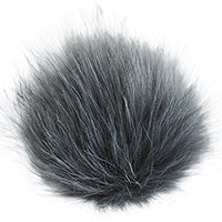 Polyester Faux Fur POMFUR12, Ajm Pom Pom (12cm), Charcoal