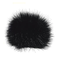 Polyester Faux Fur POMFUR8, Ajm Pom Pom (8cm), Black