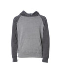 INDEPENDENT PRM10TSB, Toddler Lightweight Special Blend Raglan Hooded Pullover, Nickel Carbon Gunmetal Heather Charcoal Heather