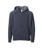 INDEPENDENT PRM10TSBZ, Toddler Lightweight Special Blend Raglan Zip Hood., Midnight