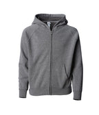 INDEPENDENT PRM10TSBZ, Toddler Lightweight Special Blend Raglan Zip Hood., Nickel