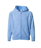 INDEPENDENT PRM10TSBZ, Toddler Lightweight Special Blend Raglan Zip Hood., Pacific